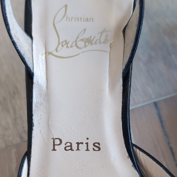 Christian Louboutin Black Slingback Heels - Picture 2 of 6